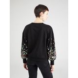 ONLY - Onlbrooke L/S O-hals Flower Swt - Sweater - Zwart - 1 stuk