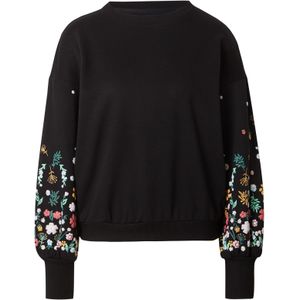 ONLY - Onlbrooke L/S O-hals Flower Swt - Sweater - Zwart - 1 stuk