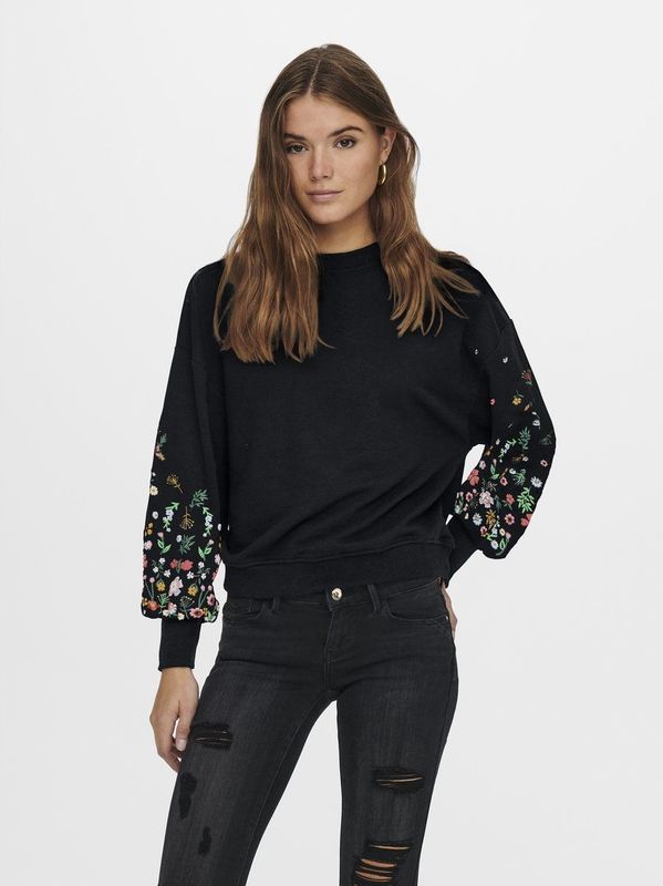 Only - ONLBrooke - Sweatshirt - Roze - Sweatstof - Bloemenprint
