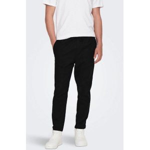 Cropped Stoffhose aus Leinen-Mix Modell 'LINUS'