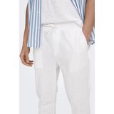 Joggingbroek - Grijs - Katoen - Tapered Fit Met Elastische Tailleband