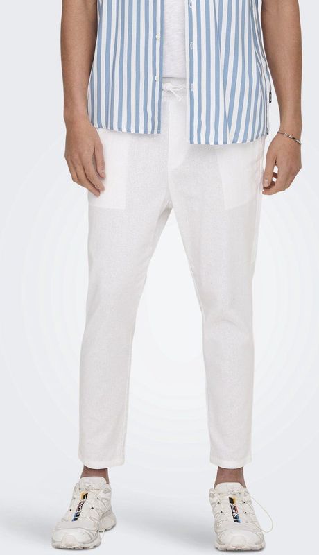 Joggingbroek - Grijs - Katoen - Tapered Fit Met Elastische Tailleband