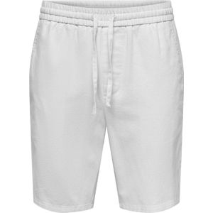 Only & Sons Broek Onslinus 0007 Cot Lin Shorts Noos 22024967 Bright White Mannen