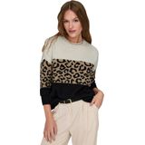 Only Trui Onljade Animal Ls O neck Cc Knt 15294969 Moonbeam Dames