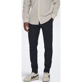Only & Sons Heren Chino Broek ONSMARK slim Blauw Volwassenen