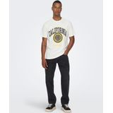 Shirt - Jersey - Ronde Hals - Motiefprint - Normale Pasvorm - Kwartmouw