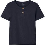 NAME IT Nmmkab SS Top Noos Uniseks Baby T-shirt - Donkere Saffier