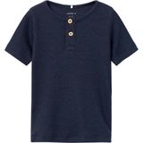 NAME IT Nmmkab SS Top Noos Uniseks Baby T-shirt - Donkere Saffier