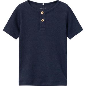 NAME IT Nmmkab SS Top Noos Uniseks Baby T-shirt - Donkere Saffier