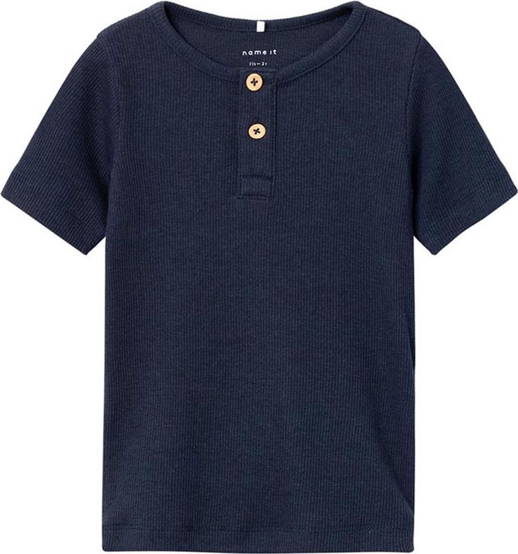 NAME IT Nmmkab SS Top Noos Uniseks Baby T-shirt - Donkere Saffier