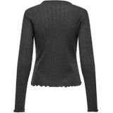 Only - CARLOTTA - Slim Fit Shirt - Effen - Lange Mouwen - Puur Katoen