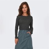 Only - CARLOTTA - Slim Fit Shirt - Effen - Lange Mouwen - Puur Katoen