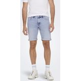 Only & Sons - Onsply Light Blue 5189 - Jeansshort - Lichtblauw - 99% Katoen, 1% Elastaan
