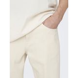 Regular Fit Jeans - Mid Waist - Gewassen - Katoen - Zwart