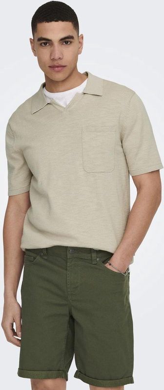 Polo - Katoen - Resort Kraag - Korte Mouwen - Borstzak