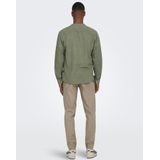 ONLY & SONS Langarmhemd ONSCAIDEN LS SOLID LINEN MAO SHIRT NOOS