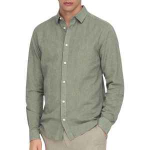 Only & Sons - Slim Overhemd - Verschillende Kleuren - Katoen/Linnen Mix
