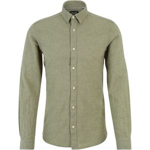 Only & Sons - ONSCAIDEN - Overhemd - Swamp - 55% Katoen/45% Linnen