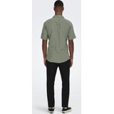 Only & Sons - Onscaiden Ss Solid Resort Herenhemd - Swamp - Linnen