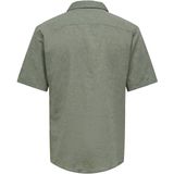 Only & Sons - Onscaiden Ss Solid Resort Herenhemd - Swamp - Linnen