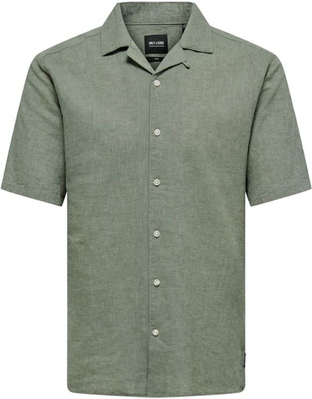 ONLY & SONS Kurzarmhemd "ONSCAIDEN SS SOLID RESORT LINEN NOOS"