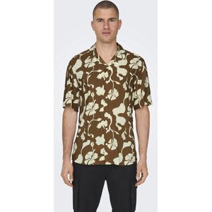 Only & Sons - Overhemden - Bruin - Viscose