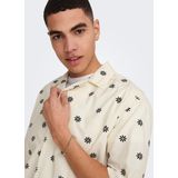 Casual Overhemd - Blauw - Katoen - Korte Mouwen - Relaxed Fit