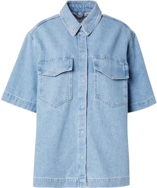 Only - Sophie - Damesoverhemd - Licht Gewassen - Oversized Pasvorm