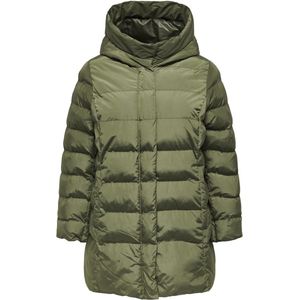 ONLY CARMAKOMA gewatteerde winterjas CARLINA groen