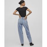 VILA high waist straight fit jeans VIKELLY light blue denim
