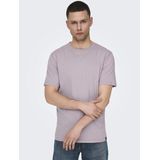 Only & Sons - T-shirt - Lichtpaars - 100% Organisch Katoen