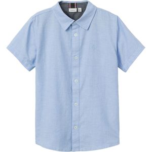 Overhemd - Tweekleurig - Geweven Stof - Korte Mouwen - Regular Fit