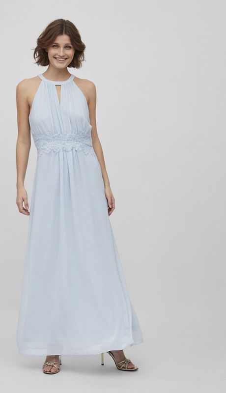 Vila - Milina - Lange Jurk - Halter - Zonder Mouwen