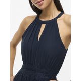 Vila Vimilina halternek, maxi-jurk voor dames, blauw (total eclipse), 38