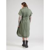 Blousejurk - Lange Jurk - Regular Fit - Korte Mouwen - Met Riem in de Taille