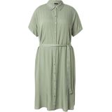 Blousejurk - Lange Jurk - Regular Fit - Korte Mouwen - Met Riem in de Taille