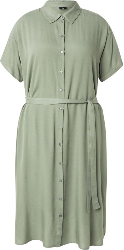 Blousejurk - Lange Jurk - Regular Fit - Korte Mouwen - Met Riem in de Taille