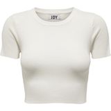 Jacqueline de Yong - T-Shirt - Ecru - Viscose/Linnen - Korte Mouwen