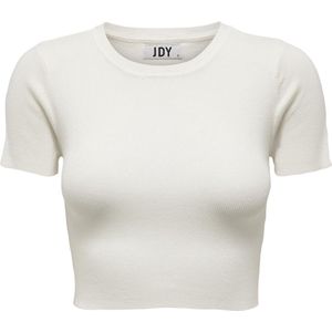 Jacqueline de Yong - T-Shirt - Ecru - Viscose/Linnen - Korte Mouwen