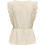 ONLY - ONLMETTE - Blouseshirt - Beige - Mouwloos