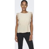 ONLY - ONLMETTE - Blouseshirt - Beige - Mouwloos