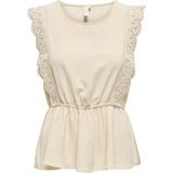 ONLY - ONLMETTE - Blouseshirt - Beige - Mouwloos