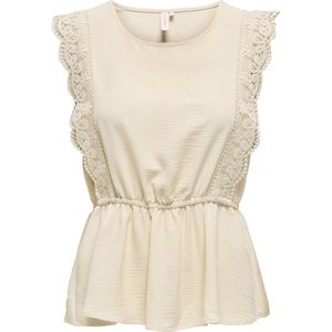 ONLY - ONLMETTE - Blouseshirt - Beige - Mouwloos