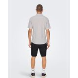 Only & Sons - Gemêleerd Overhemd - Korte Mouwen - Regular Fit - Linnen Mix