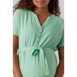 MAMALICIOUS Mlmisty Lia S/S Wo Midi Dress 2f V. Zwangerschapsjurk voor dames, Neptunus groen