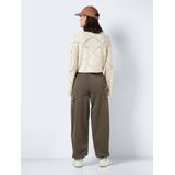 Pullover - Gebreid - O-hals - Ballonmouwen - Cropped Fit