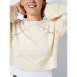 Pullover - Gebreid - O-hals - Ballonmouwen - Cropped Fit