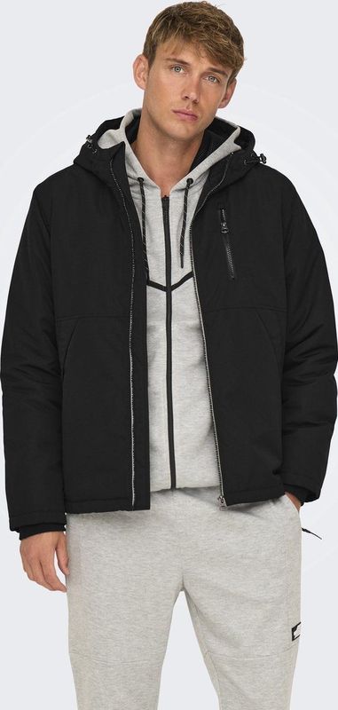 Onsjayden - Jas - Capuchon - Lange Mouwen - Geribde Manchetten - Ritssluiting - Polyester Voering