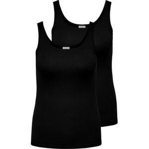 ONLY CARMAKOMA CARTIME - Tanktop - 2 Pack - Zwart - 100% Katoen
