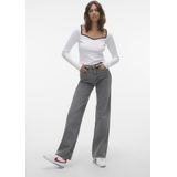 Vero Moda - Vmtessa Hr Wide Jeans - Loose Fit - Grey Denim - 79% Katoen